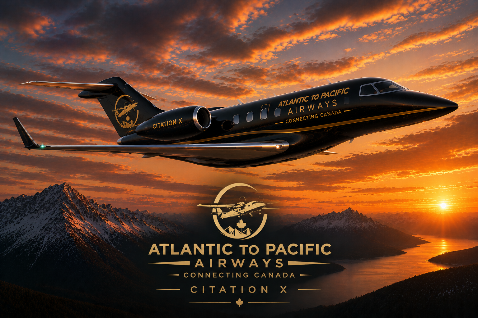 Cessna Citation X in Atlantic to Pacific Airways livery