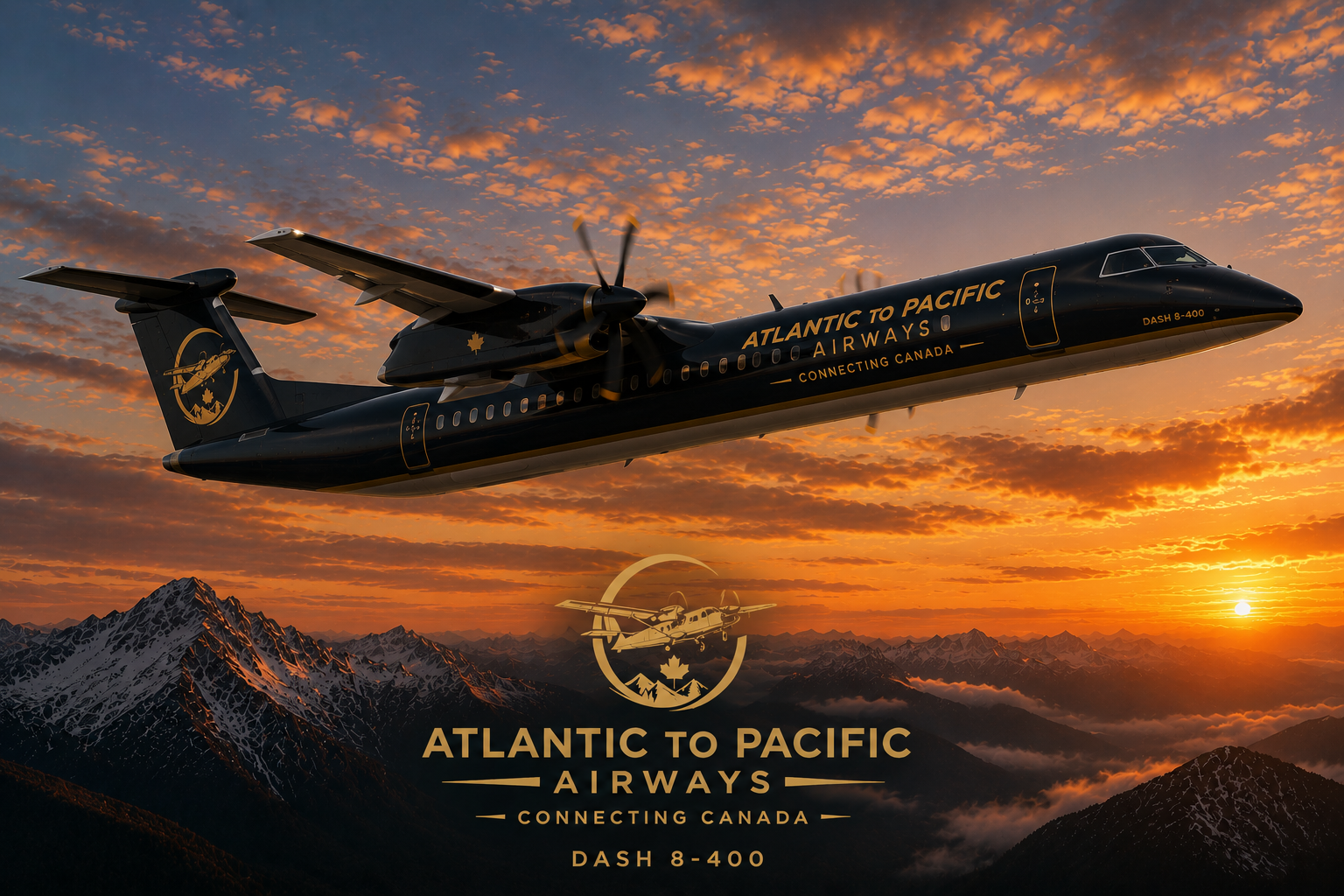 Bombardier Dash 8 Series in Atlantic to Pacific Airways livery