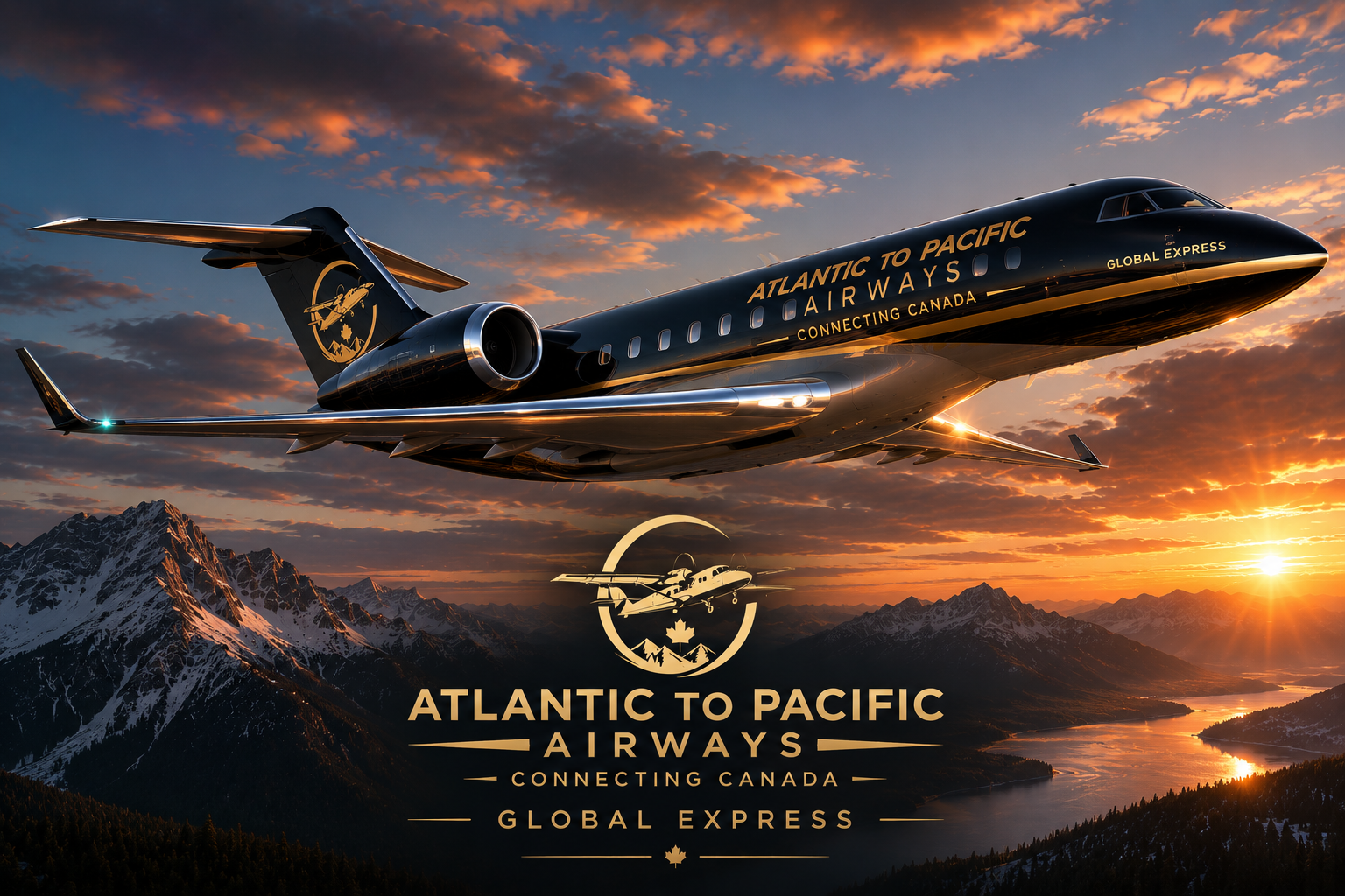 Bombardier Global Express in Atlantic to Pacific Airways livery