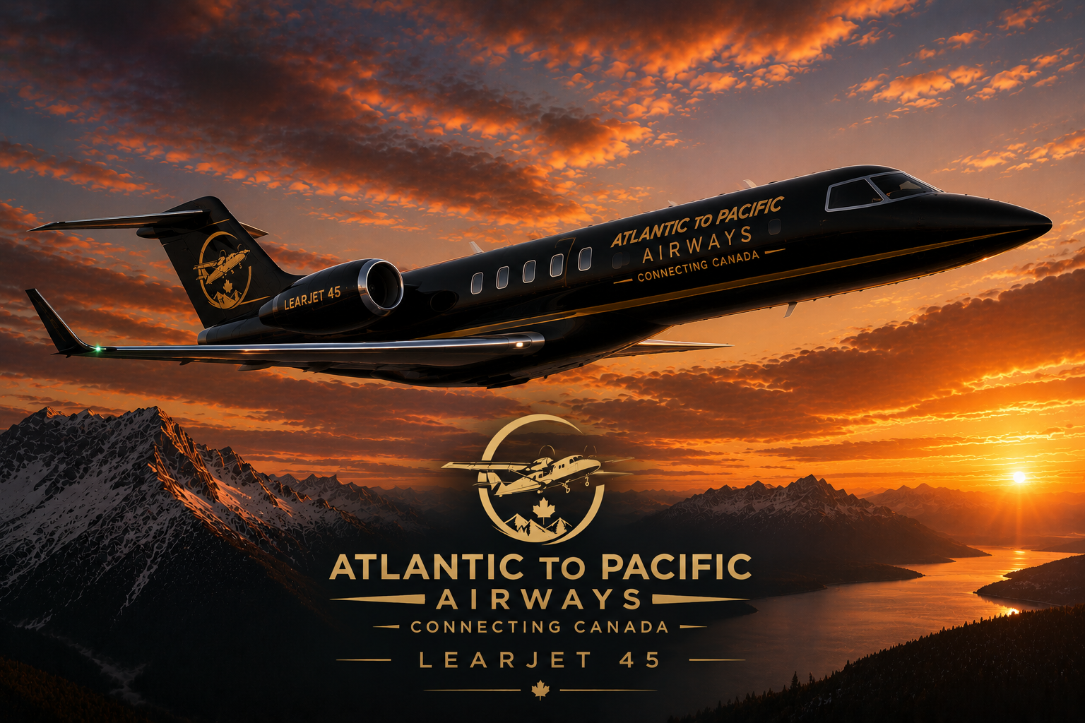 Learjet 45 in Atlantic to Pacific Airways livery