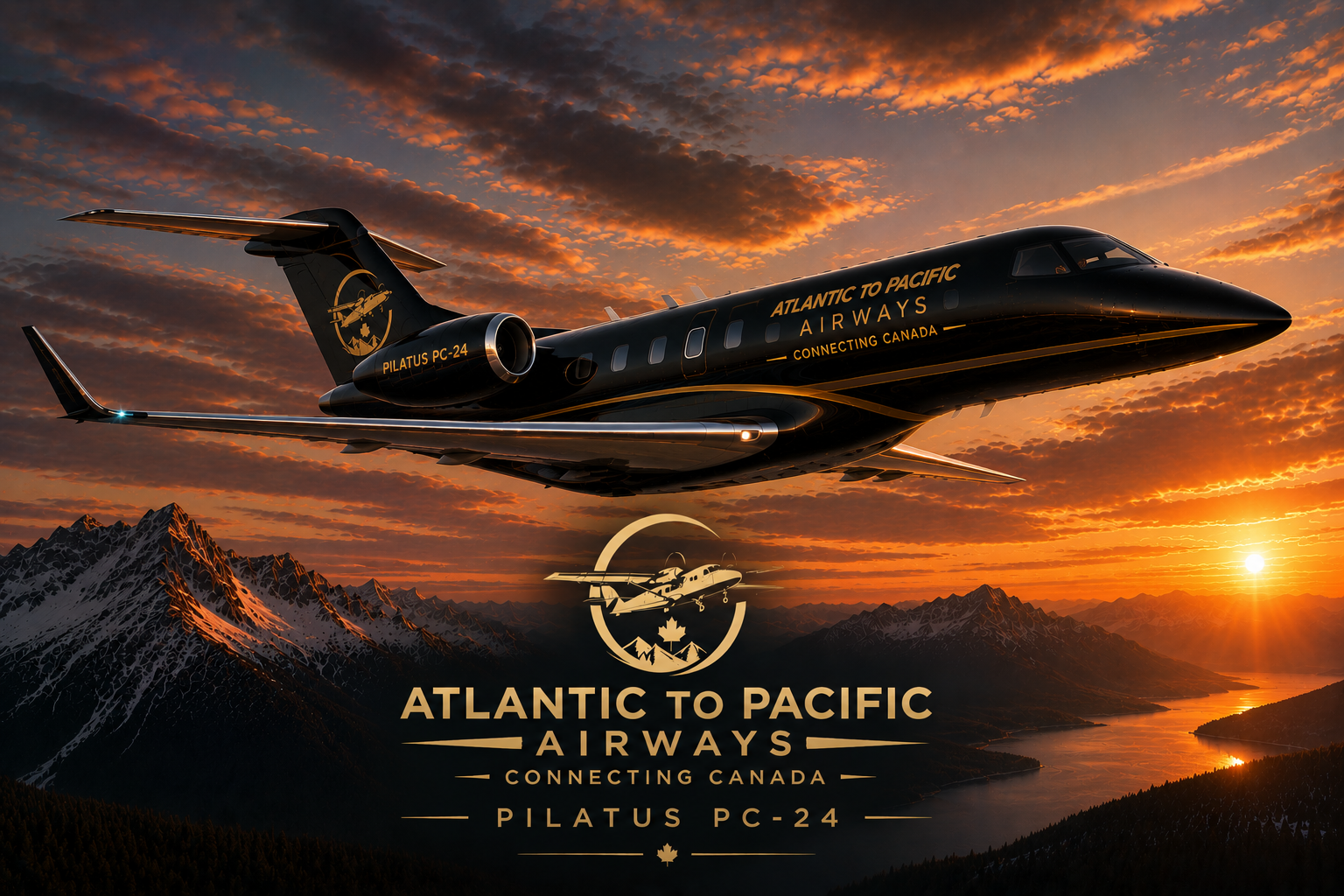 Pilatus PC-24 in Atlantic to Pacific Airways livery